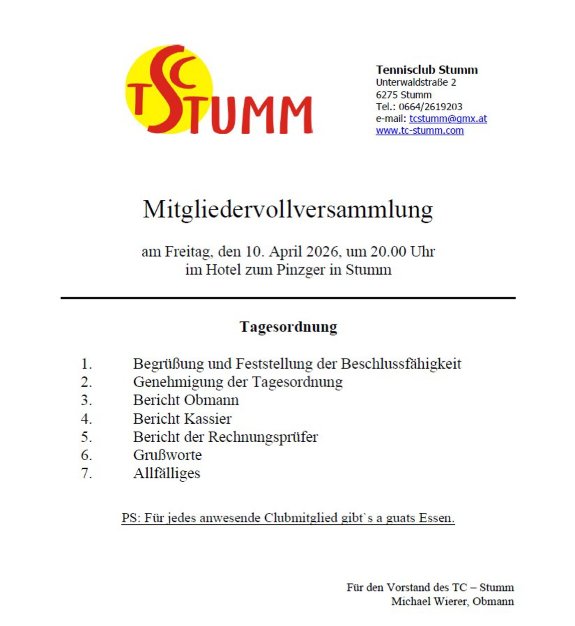 Mitgliedervollversammlung